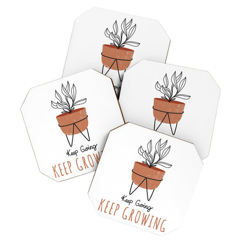 Heather Dutton Keep Going Keep Growing Coaster Set