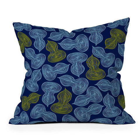 Heather Dutton Leaflet Marine Outdoor Throw Pillow