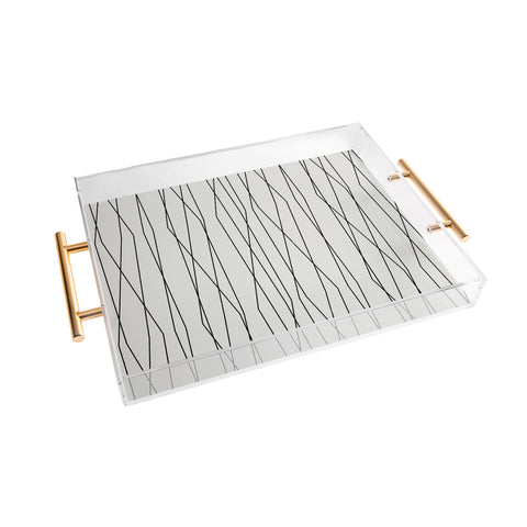 Heather Dutton Linear Cross Stone Acrylic Tray