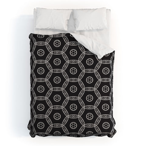 Heather Dutton Madina Black Duvet Cover