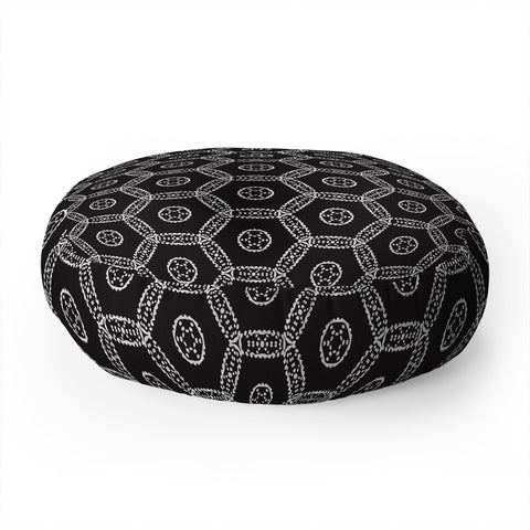 Heather Dutton Madina Black Floor Pillow Round
