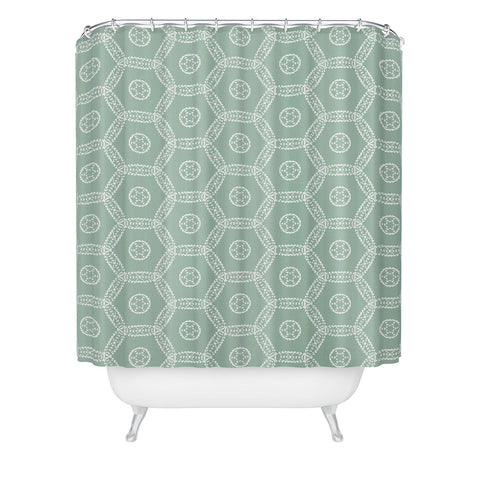 Heather Dutton Madina Celadon Shower Curtain