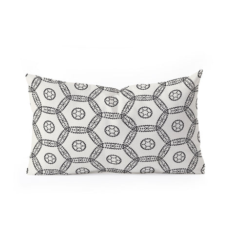Heather Dutton Madina Ivory Black Oblong Throw Pillow