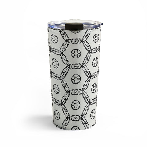 Heather Dutton Madina Ivory Black Travel Mug