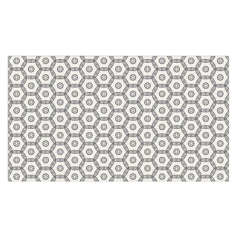 Heather Dutton Madina Ivory Black Tablecloth