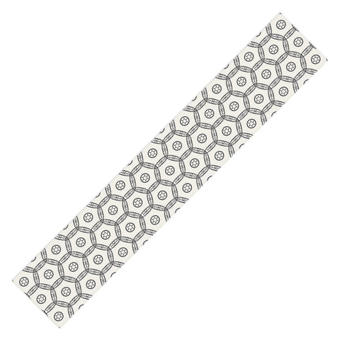 Heather Dutton Madina Ivory Black Table Runner