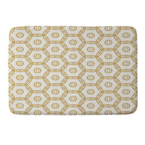 Heather Dutton Madina Ivory Goldenrod Memory Foam Bath Mat