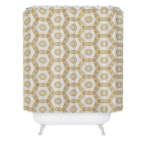Heather Dutton Madina Ivory Goldenrod Shower Curtain