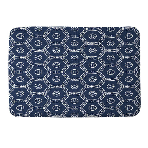 Heather Dutton Madina Navy Memory Foam Bath Mat