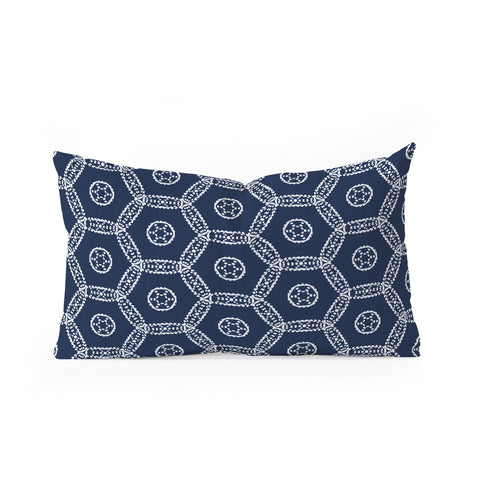 Heather Dutton Madina Navy Oblong Throw Pillow