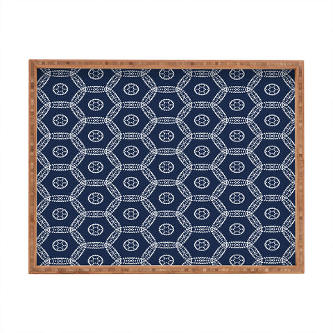 Heather Dutton Madina Navy Rectangular Tray