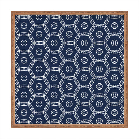 Heather Dutton Madina Navy Square Tray