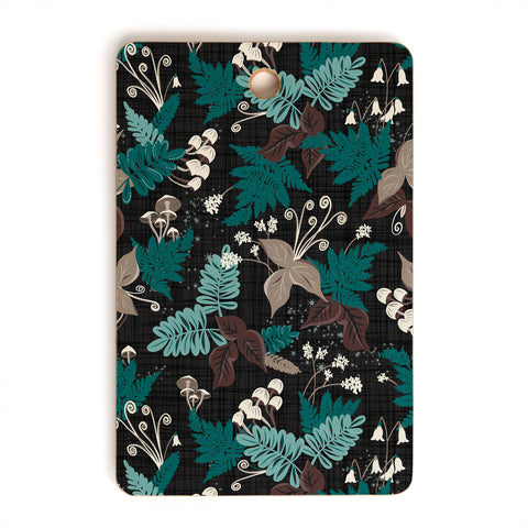 Heather Dutton Magic Forest Black Cutting Board Rectangle