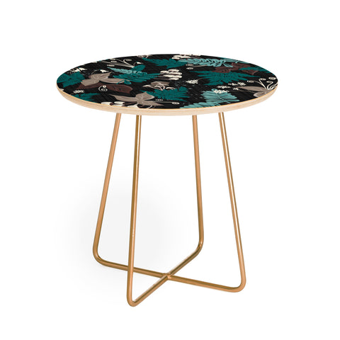 Heather Dutton Magic Forest Black Round Side Table