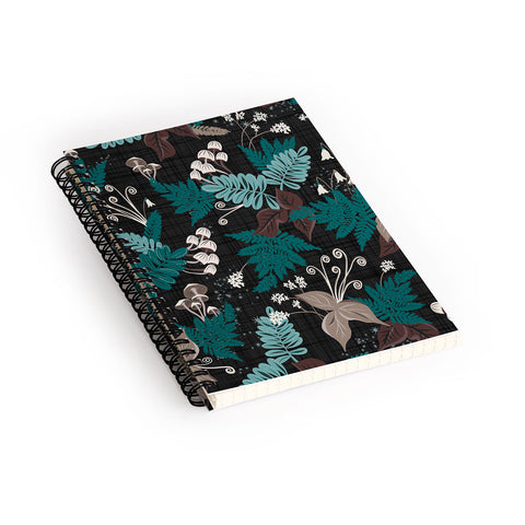 Heather Dutton Magic Forest Black Spiral Notebook