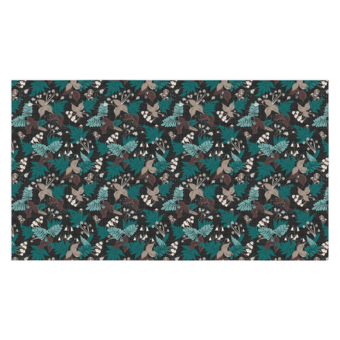 Heather Dutton Magic Forest Black Tablecloth