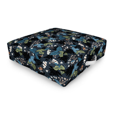 Heather Dutton Magic Forest Midnight Outdoor Floor Cushion