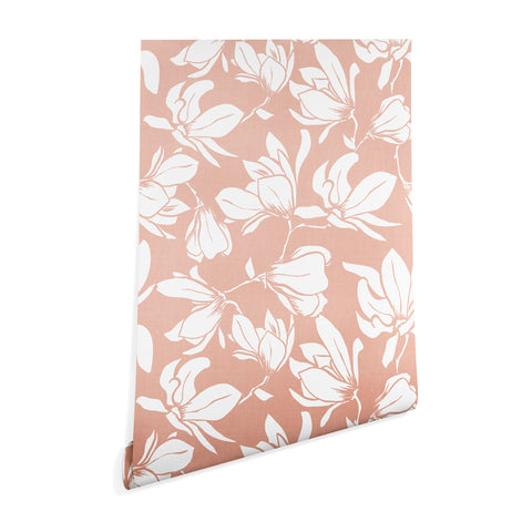 Heather Dutton Magnolia Garden Blush Pink Wallpaper