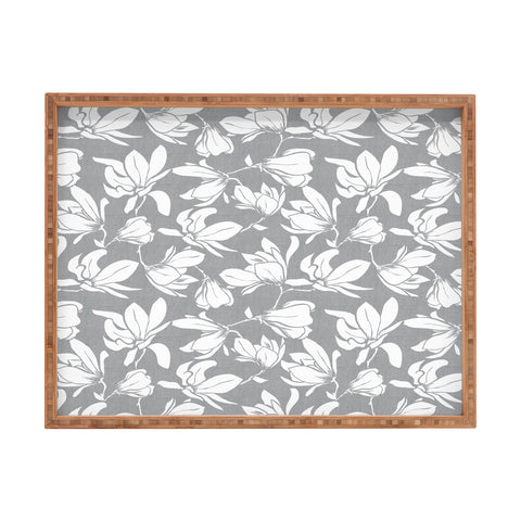 Heather Dutton Magnolia Garden Grey Rectangular Tray