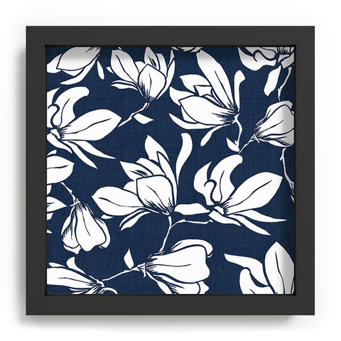 Heather Dutton Magnolia Garden Navy Recessed Framing Square