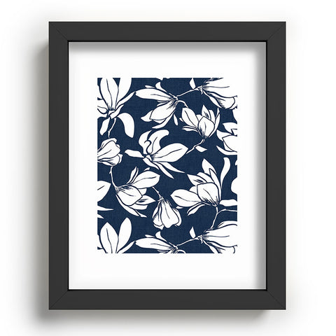 Heather Dutton Magnolia Garden Navy Recessed Framing Rectangle