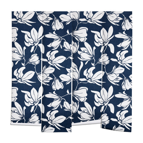 Heather Dutton Magnolia Garden Navy Wall Mural