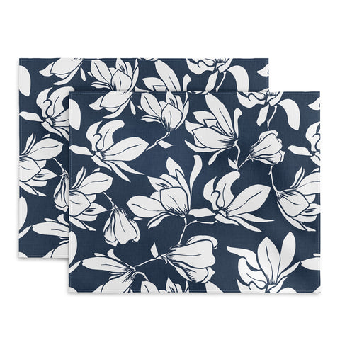 Heather Dutton Magnolia Garden Navy Placemat