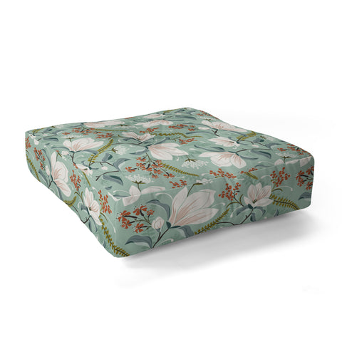 Heather Dutton Magnolia Plantation Celadon Floor Pillow Square