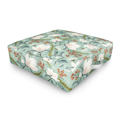 Heather Dutton Magnolia Plantation Celadon Outdoor Floor Cushion
