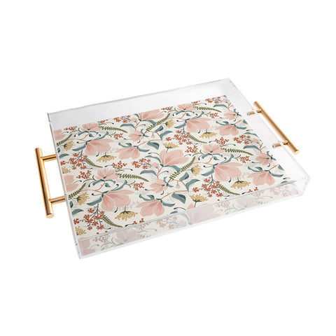 Heather Dutton Magnolia Plantation Ivory Acrylic Tray