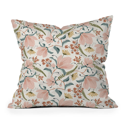 Heather Dutton Magnolia Plantation Ivory Outdoor Throw Pillow