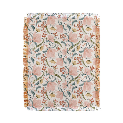 Heather Dutton Magnolia Plantation Ivory Throw Blanket