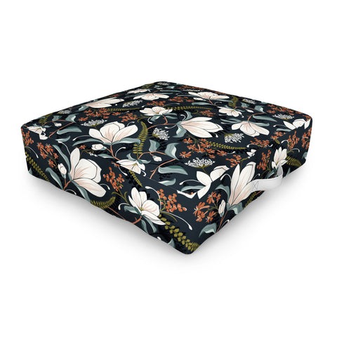 Heather Dutton Magnolia Plantation Midnight Outdoor Floor Cushion
