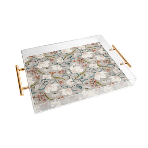 Heather Dutton Magnolia Plantation Taupe Acrylic Tray