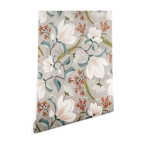 Heather Dutton Magnolia Plantation Taupe Wallpaper