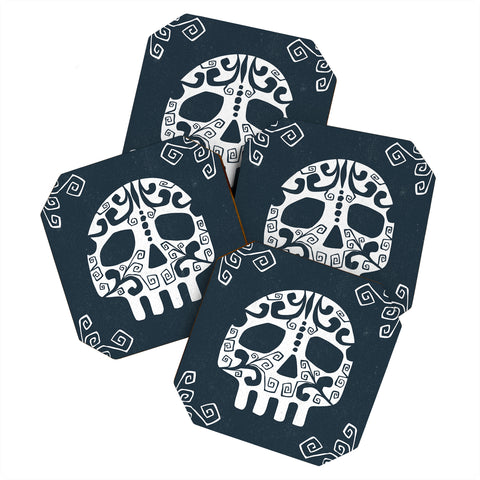 Heather Dutton Mascara de muerte Coaster Set