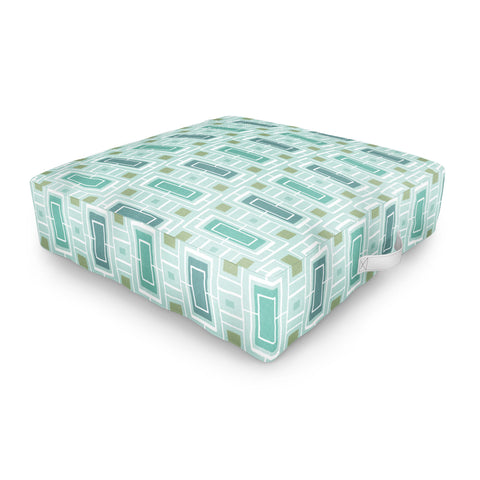 Heather Dutton Midtown Aqua Outdoor Floor Cushion
