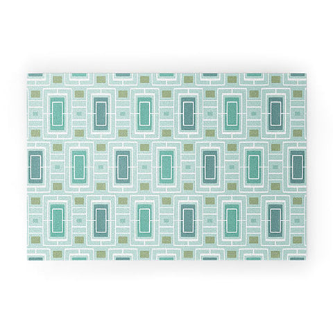 Heather Dutton Midtown Aqua Welcome Mat