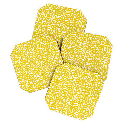 Heather Dutton Molecular Yellow Coaster Set