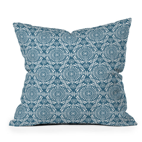 Heather Dutton Mystral Mineral Blue Outdoor Throw Pillow