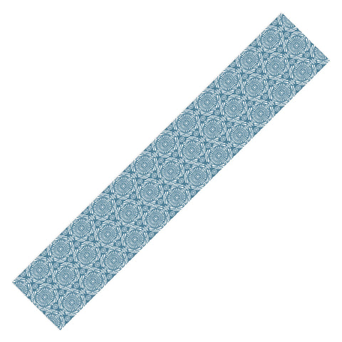 Heather Dutton Mystral Mineral Blue Table Runner
