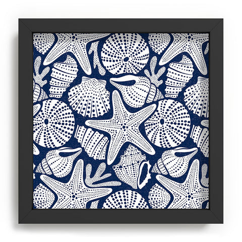 Heather Dutton Ocean Floor Nautical Shells Recessed Framing Square