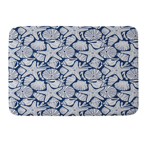 Heather Dutton Ocean Floor Nautical Shells Memory Foam Bath Mat