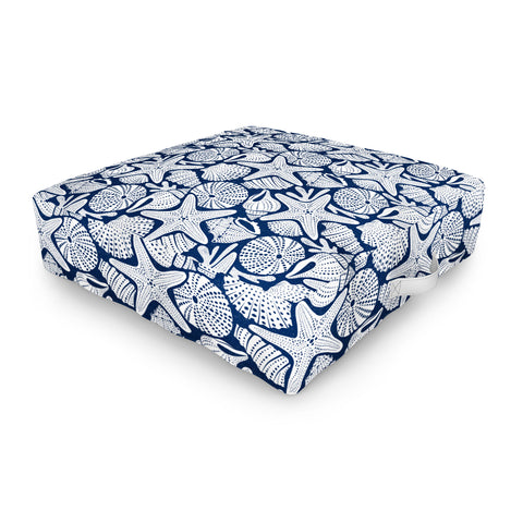 Heather Dutton Ocean Floor Nautical Shells Outdoor Floor Cushion