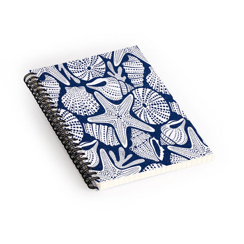 Heather Dutton Ocean Floor Nautical Shells Spiral Notebook