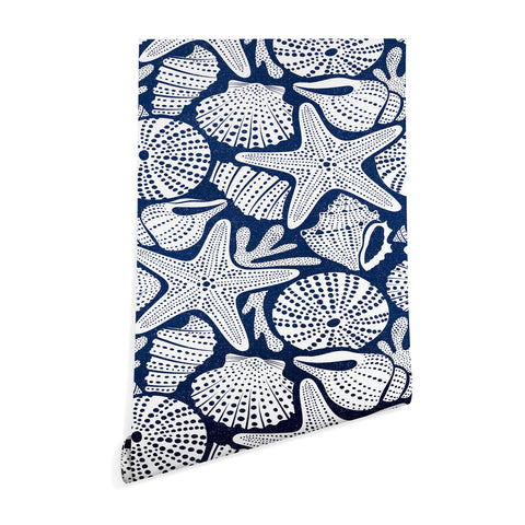 Heather Dutton Ocean Floor Nautical Shells Wallpaper