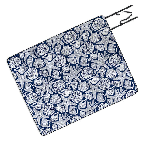 Heather Dutton Ocean Floor Nautical Shells Picnic Blanket