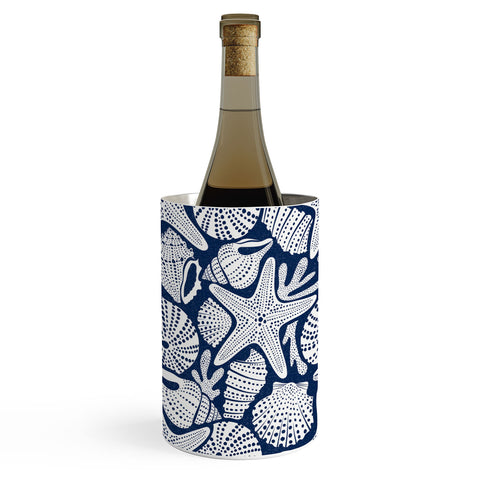 Heather Dutton Ocean Floor Nautical Shells Wine Chiller
