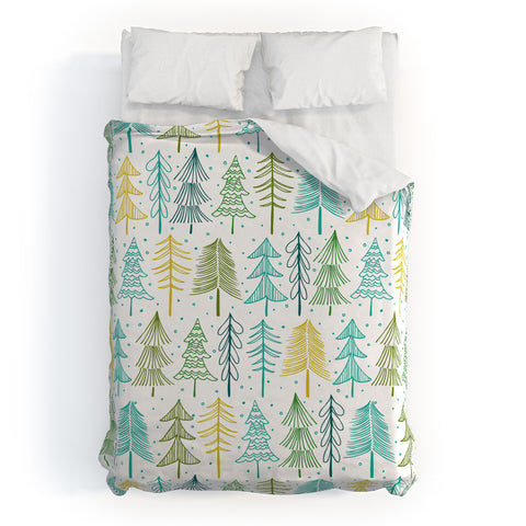 Heather Dutton Oh Christmas Tree Frost Duvet Cover