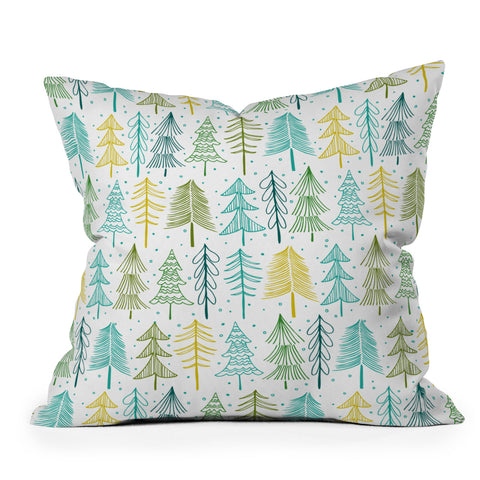 Heather Dutton Oh Christmas Tree Frost Outdoor Throw Pillow